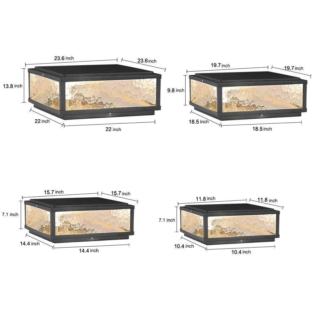 Square Outdoor Pillar Lights Modern LED Waterproof Outdoor Light