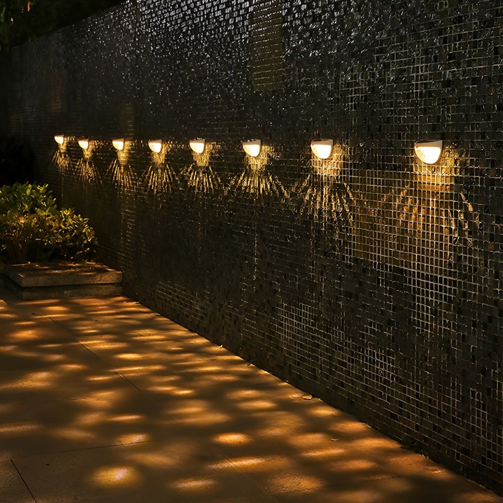 Waterproof Solar Fence Lights Outdoor LED Garden Wall Light