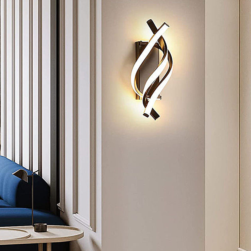 Spiral Wall Sconce Modern Minimalist LED Metal Light