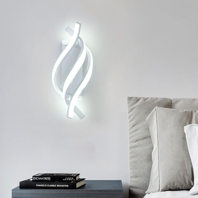 Spiral Wall Sconce Modern Minimalist LED Metal Light