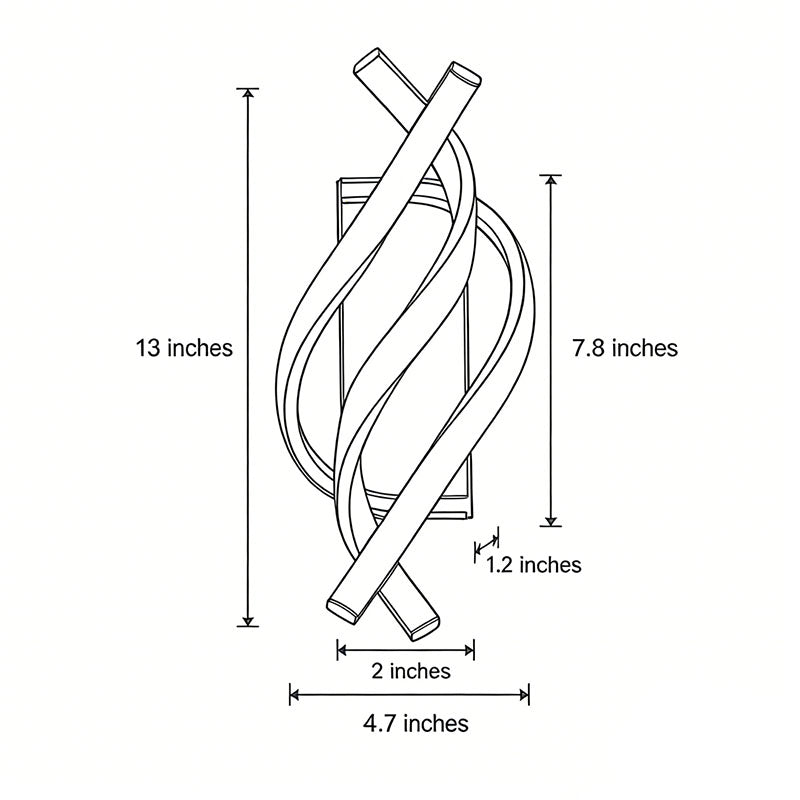 Spiral Wall Sconce Modern Minimalist LED Metal Light