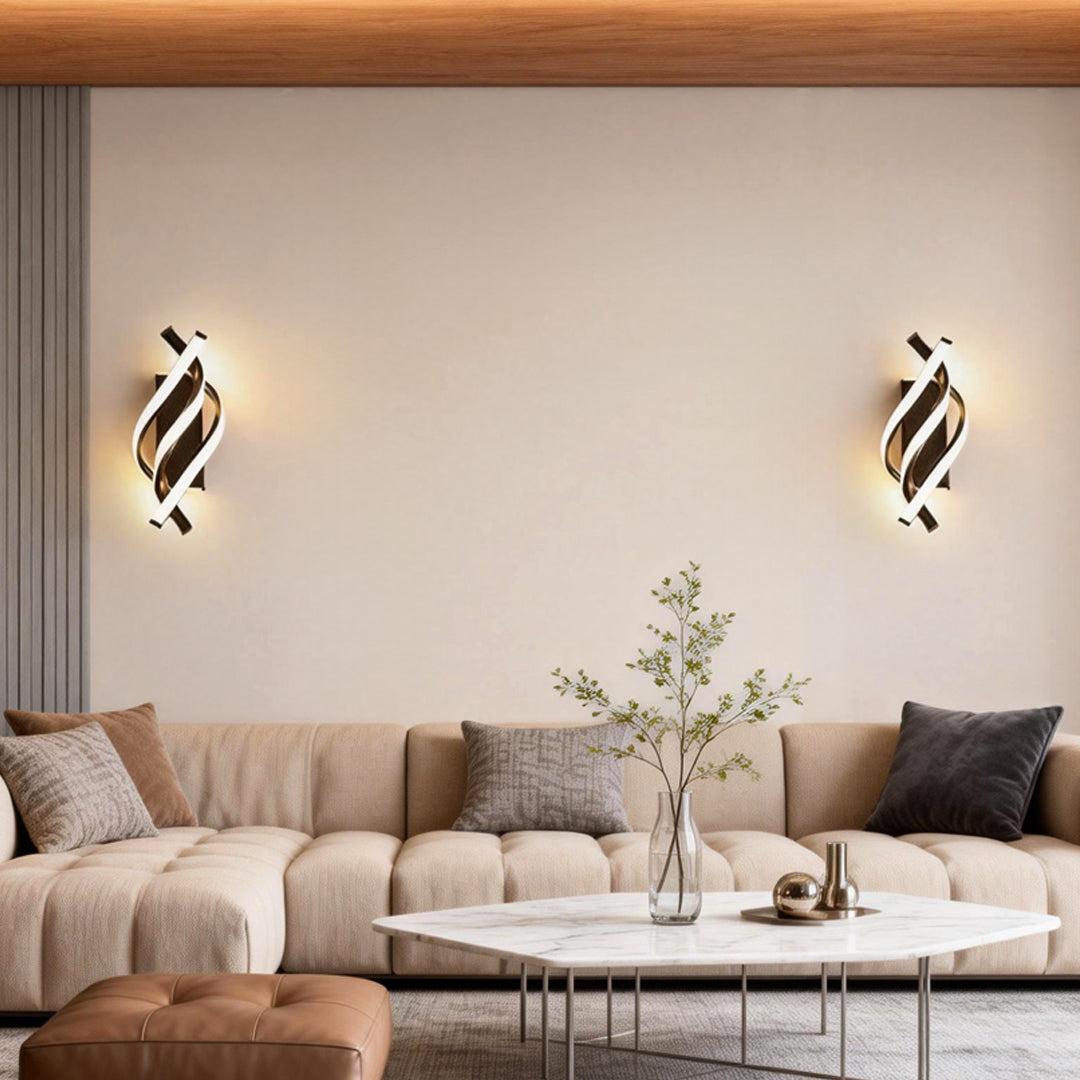 Spiral Wall Sconce Modern Minimalist LED Metal Light