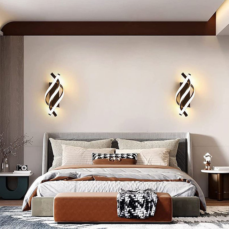 Spiral Wall Sconce Modern Minimalist LED Metal Light