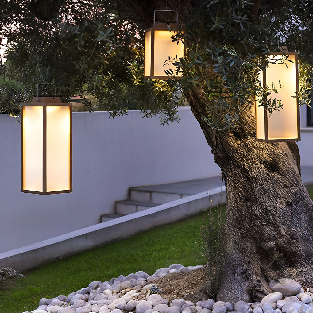 Square Handheld Lantern Portable LED Waterproof Lawn Lamp