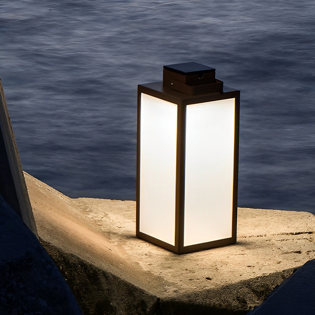 Square Handheld Lantern Portable LED Waterproof Lawn Lamp