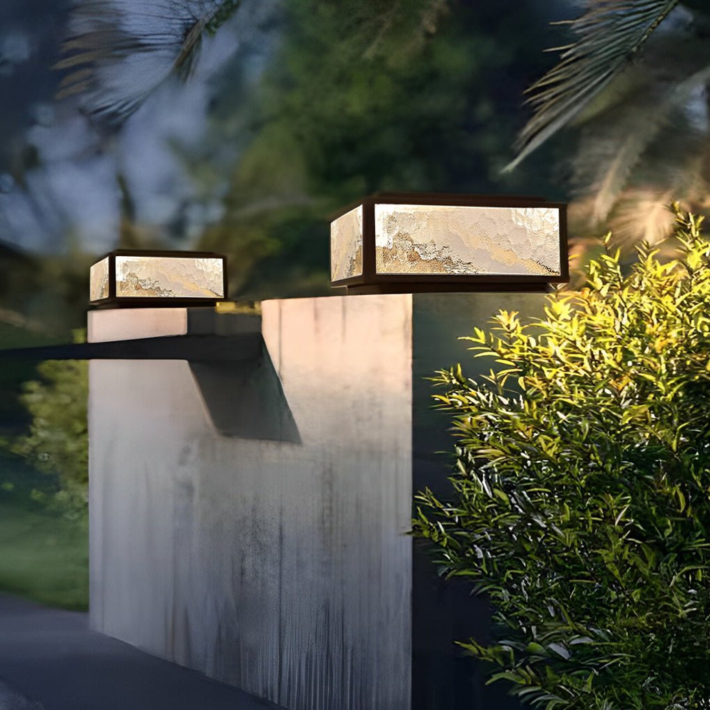 Square Outdoor Pillar Lights Modern LED Waterproof Outdoor Light