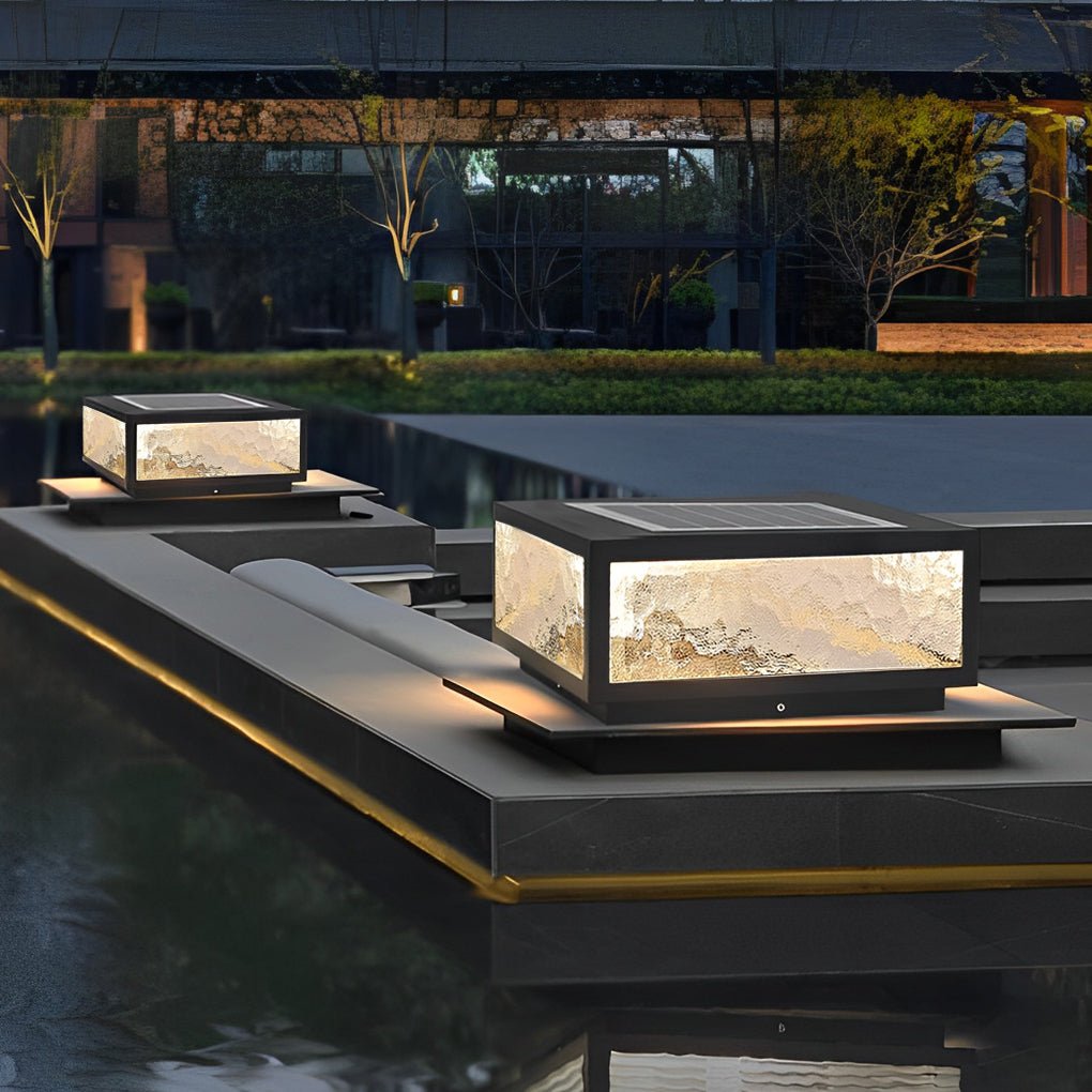 Square Outdoor Pillar Lights Modern LED Waterproof Outdoor Light