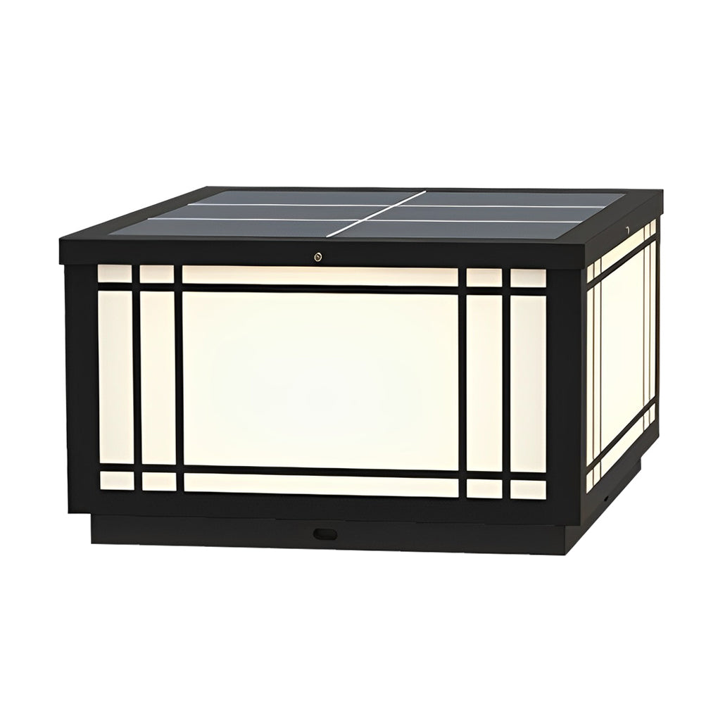 Square Pillar Light Vintage Grille Waterproof LED Light