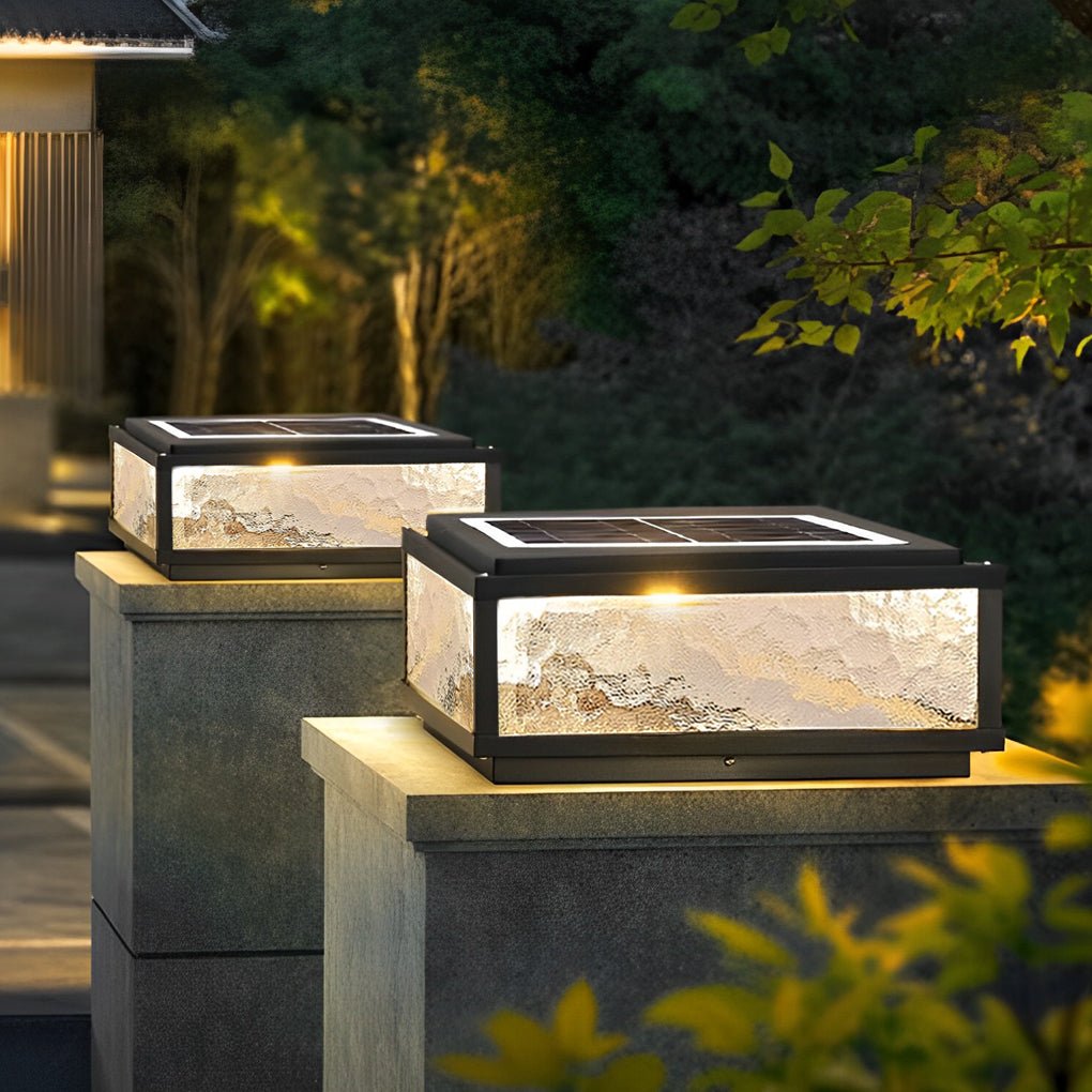 Square Outdoor Pillar Lights Modern LED Waterproof Outdoor Light