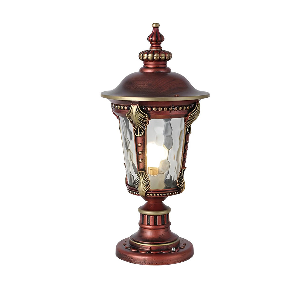 Stone Pillar Lights Retro Solar Waterproof Aluminum Post Cap Lamp