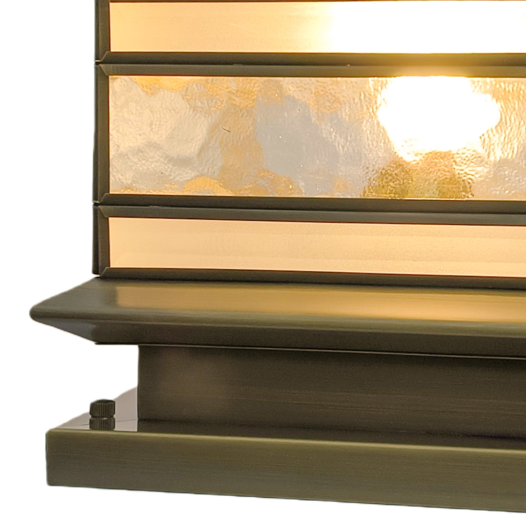 Stone Pillar Solar Lights Retro Copper Waterproof Fence Post Light