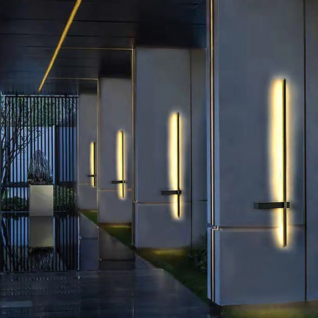 Strip Wall Lighting Modern Linear LED Waterproof Black Light