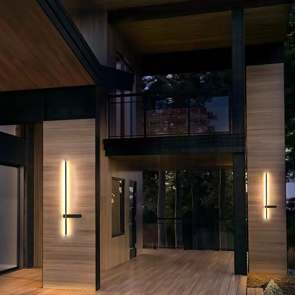 Strip Wall Lighting Modern Linear LED Waterproof Black Light