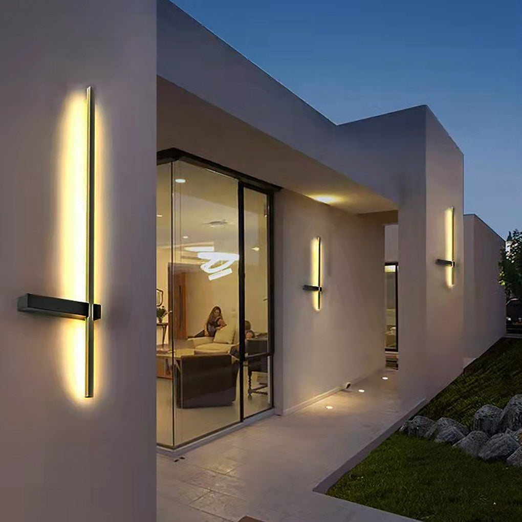 Strip Wall Lighting Modern Linear LED Waterproof Black Light