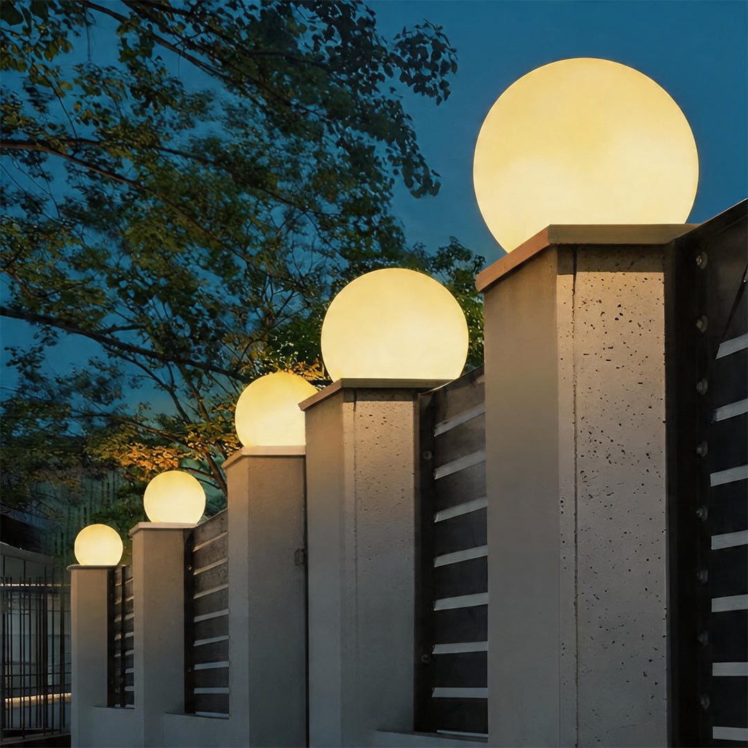 Moon Pillar Lights Modern Waterproof LED Resin Lamp