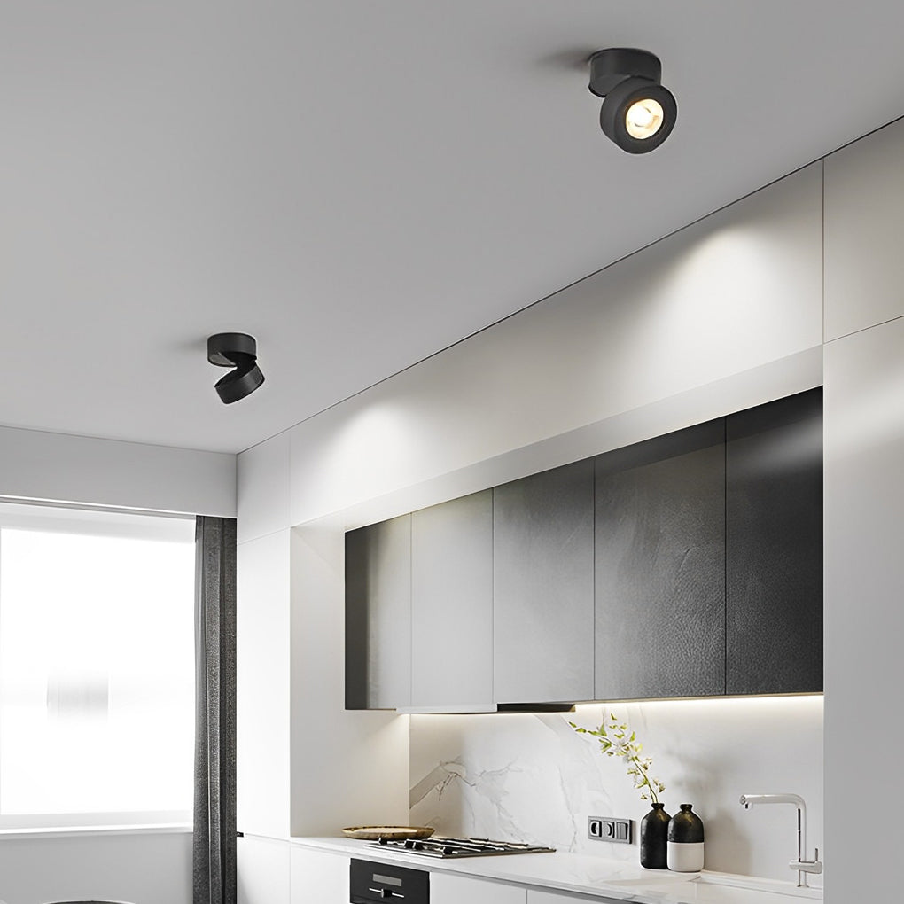 Surface Mounted Adjustable Spotlight Round Foldable Light