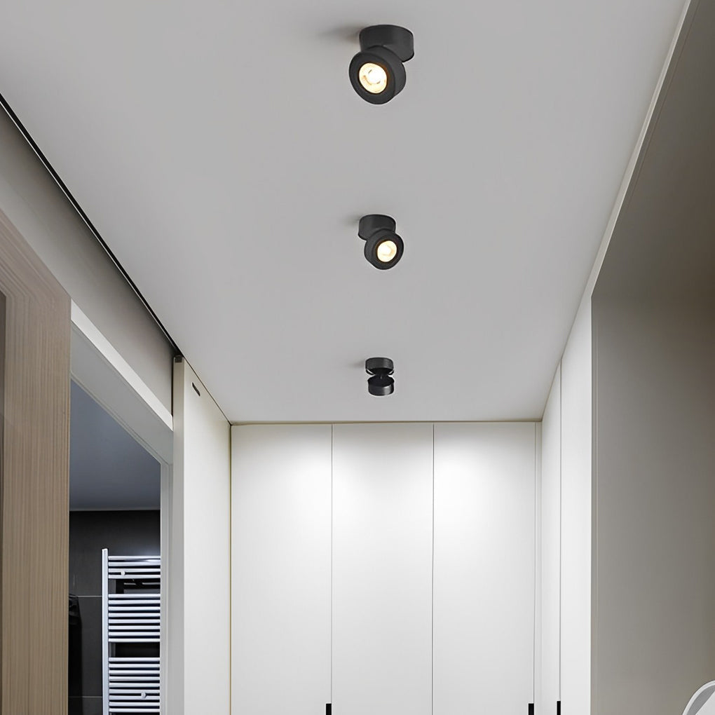 Surface Mounted Adjustable Spotlight Round Foldable Light