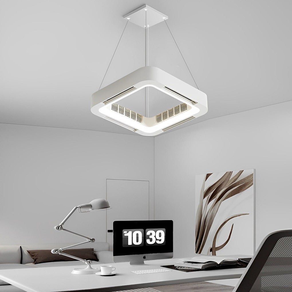 Low Profile Bladeless Ceiling Fan with Light Inverter LED Light