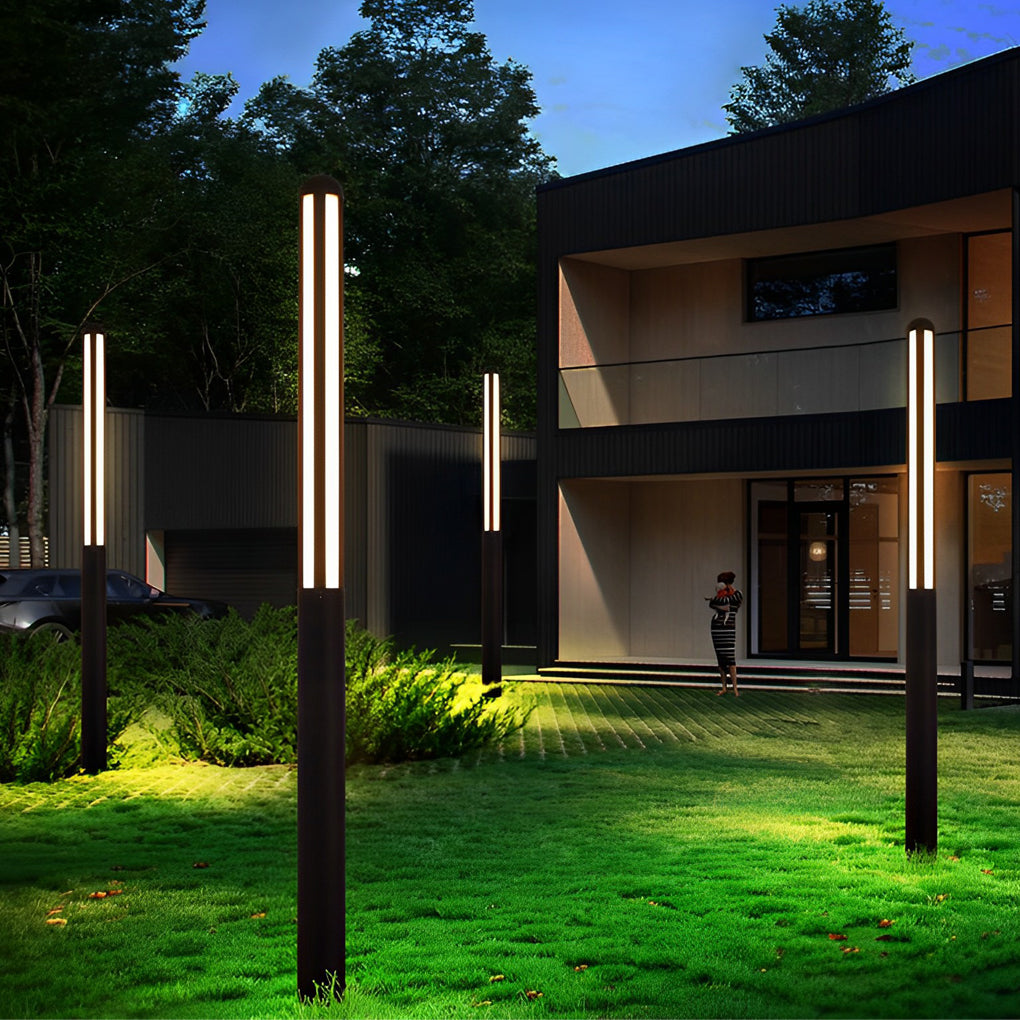 Tall Garden Bollard Light Minimalist Modern Waterproof LED Light