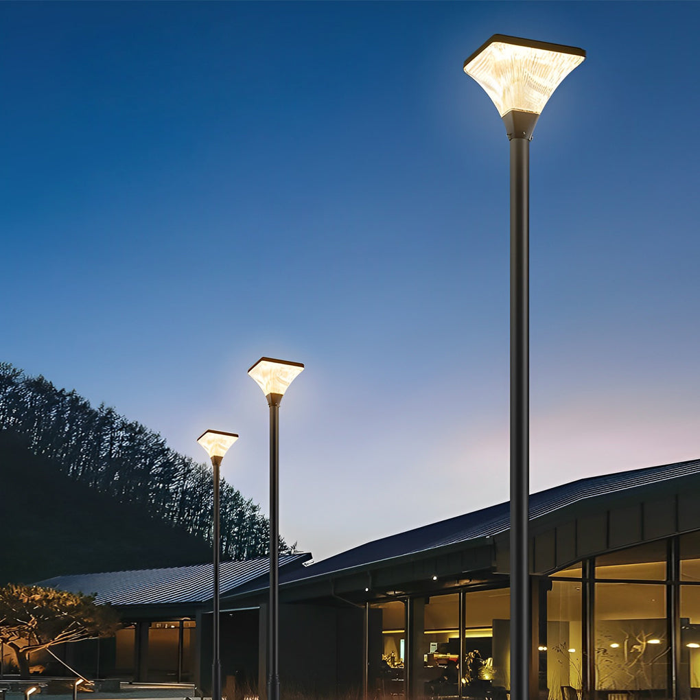 Night Street Light Striped Waterproof Square Modern Garden Lamp