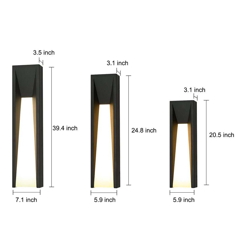 Top Rated Outdoor Wall Lights Modern Rectangular LED Light