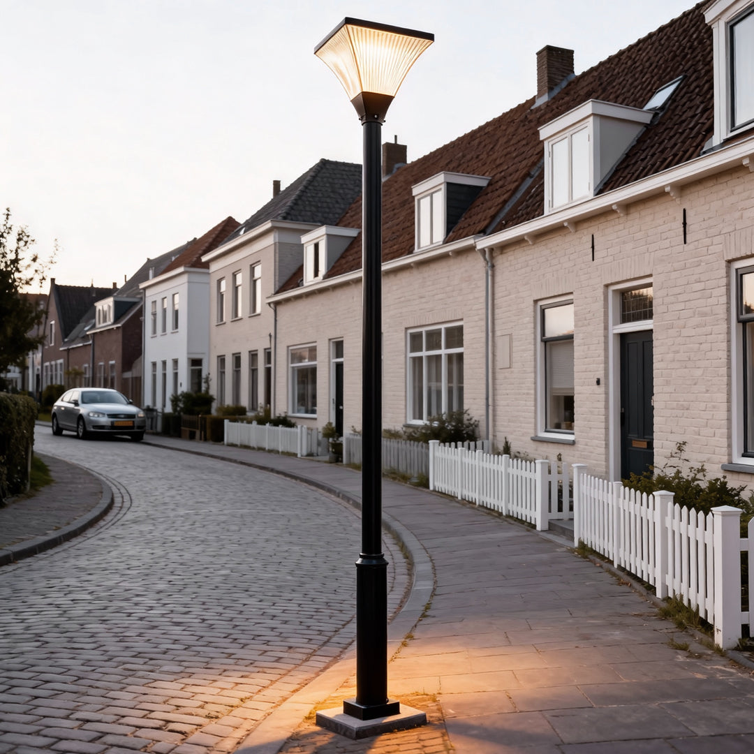 Night Street Light Striped Waterproof Square Modern Garden Lamp
