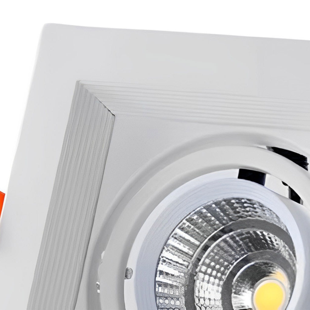Ceiling Twin Light Rectangular Adjustable Recessed Spotlight