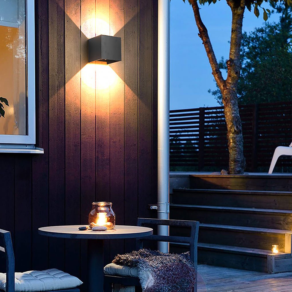 Up down Lighting Wall Sconce Modern Square Waterproof Light