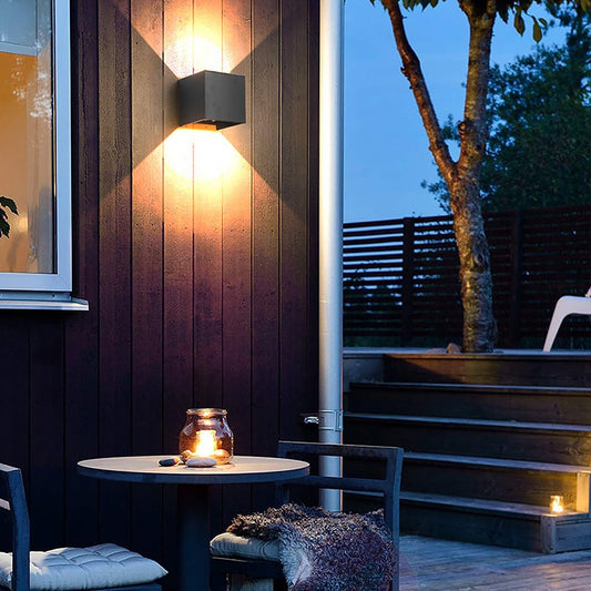 Up down Lighting Wall Sconce Modern Square Waterproof Light