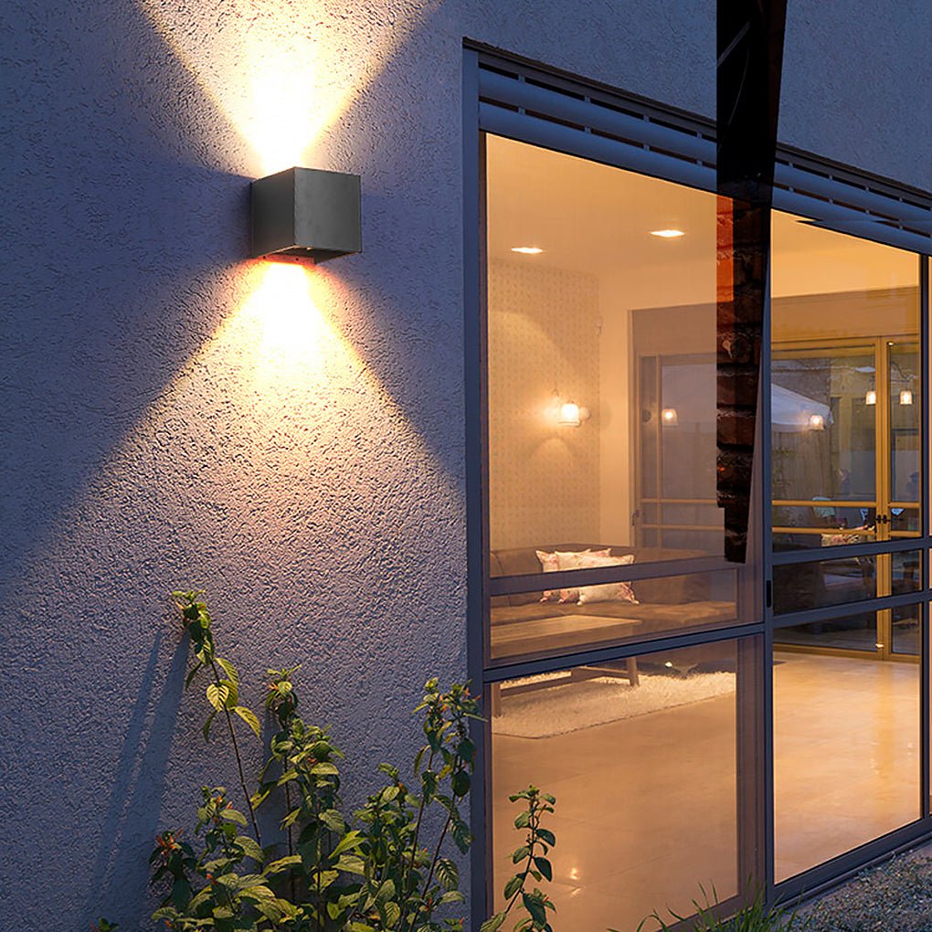 Up down Lighting Wall Sconce Modern Square Waterproof Light
