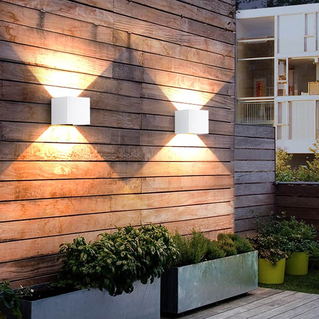 Up down Lighting Wall Sconce Modern Square Waterproof Light