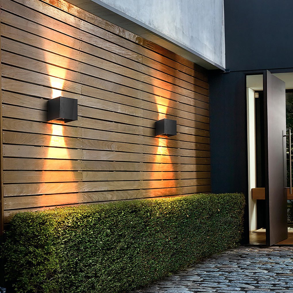 Up down Lighting Wall Sconce Modern Square Waterproof Light