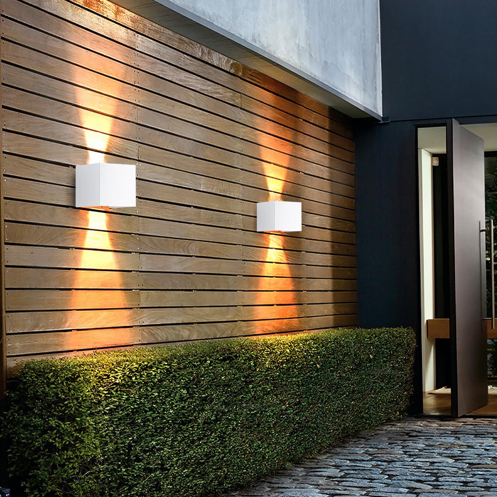 Up down Lighting Wall Sconce Modern Square Waterproof Light