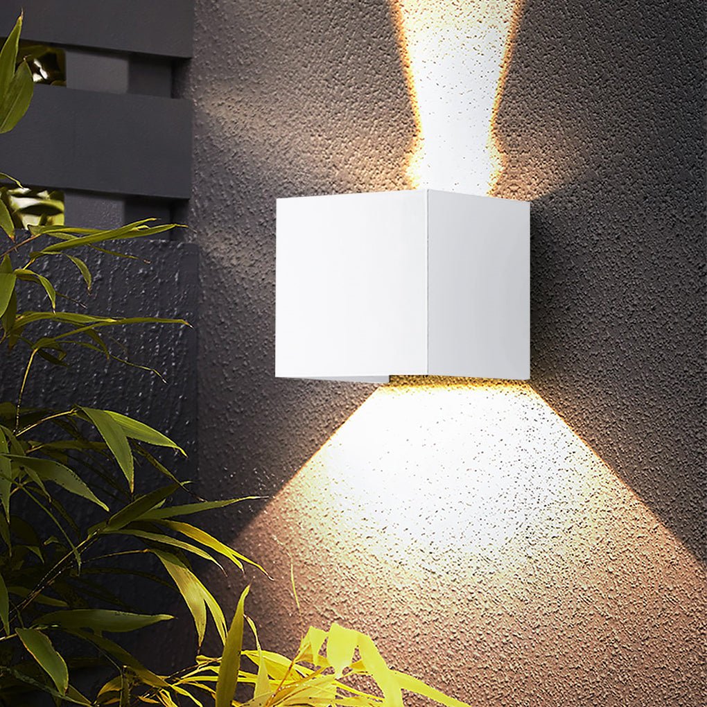 Up down Lighting Wall Sconce Modern Square Waterproof Light