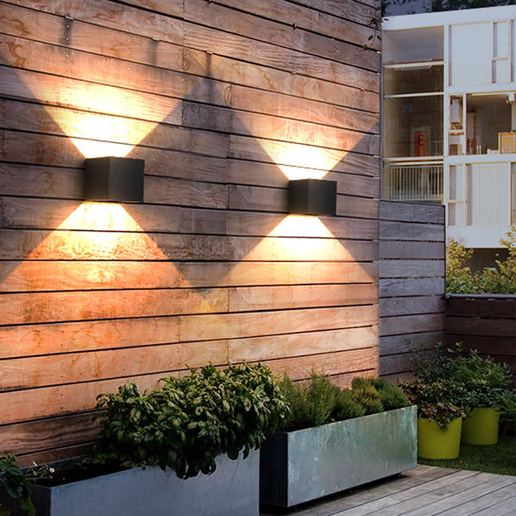 Up down Lighting Wall Sconce Modern Square Waterproof Light