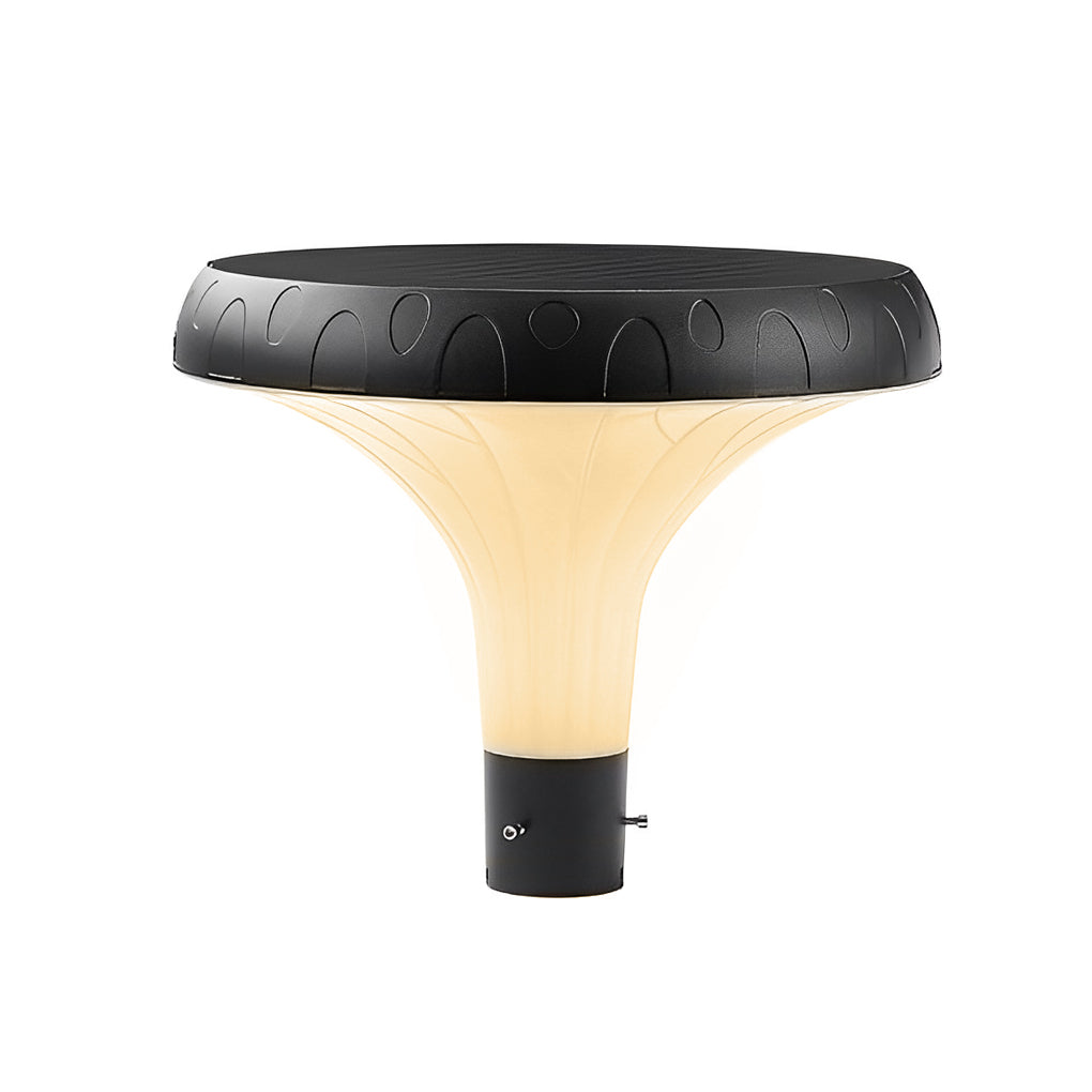 UFO Solar Street Light Waterproof Solar Powered Black LED Pole Lamp