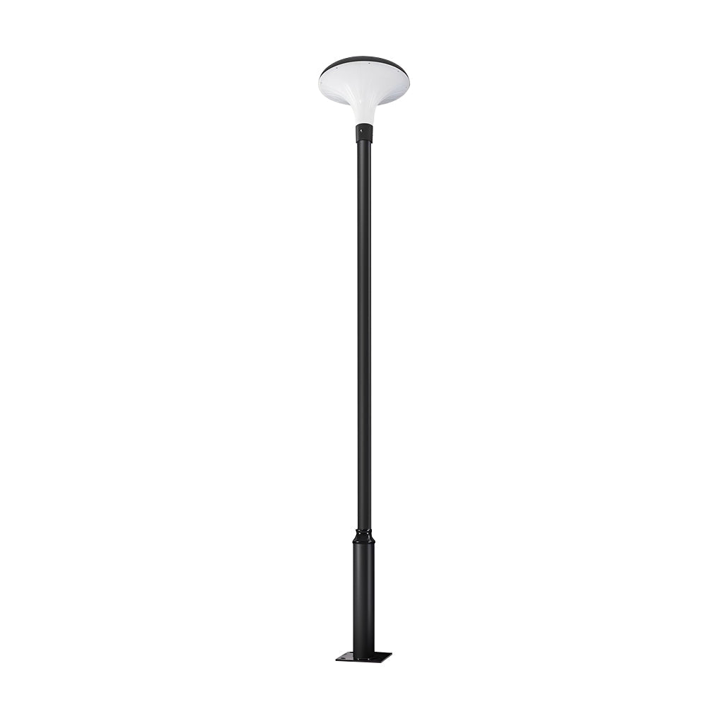 UFO Solar Street Light Waterproof Solar Powered Black LED Pole Lamp