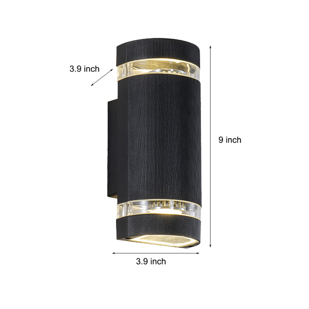 Up and down Light Wall Sconce Black Outdoor Waterproof Light