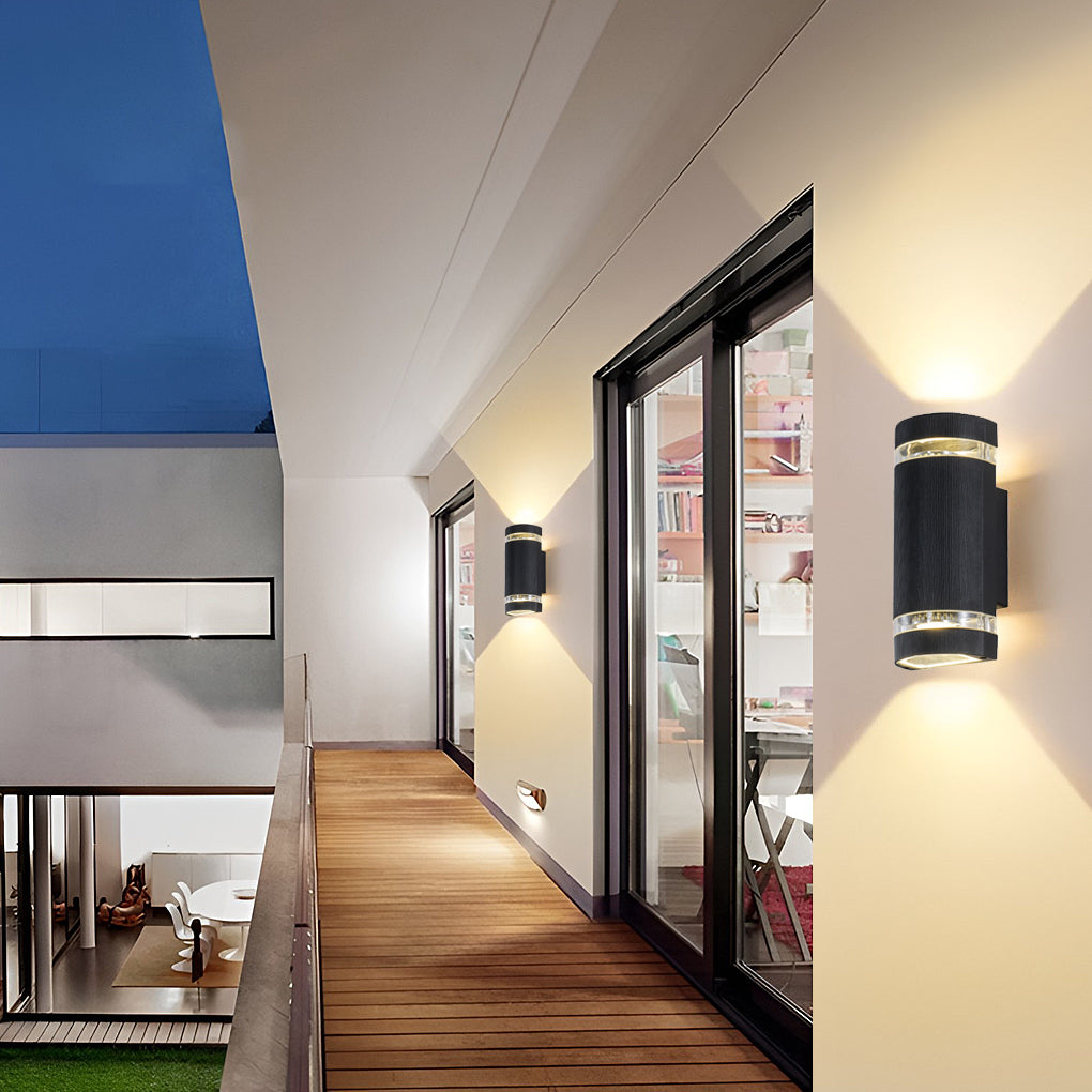 Up and down Light Wall Sconce Black Outdoor Waterproof Light