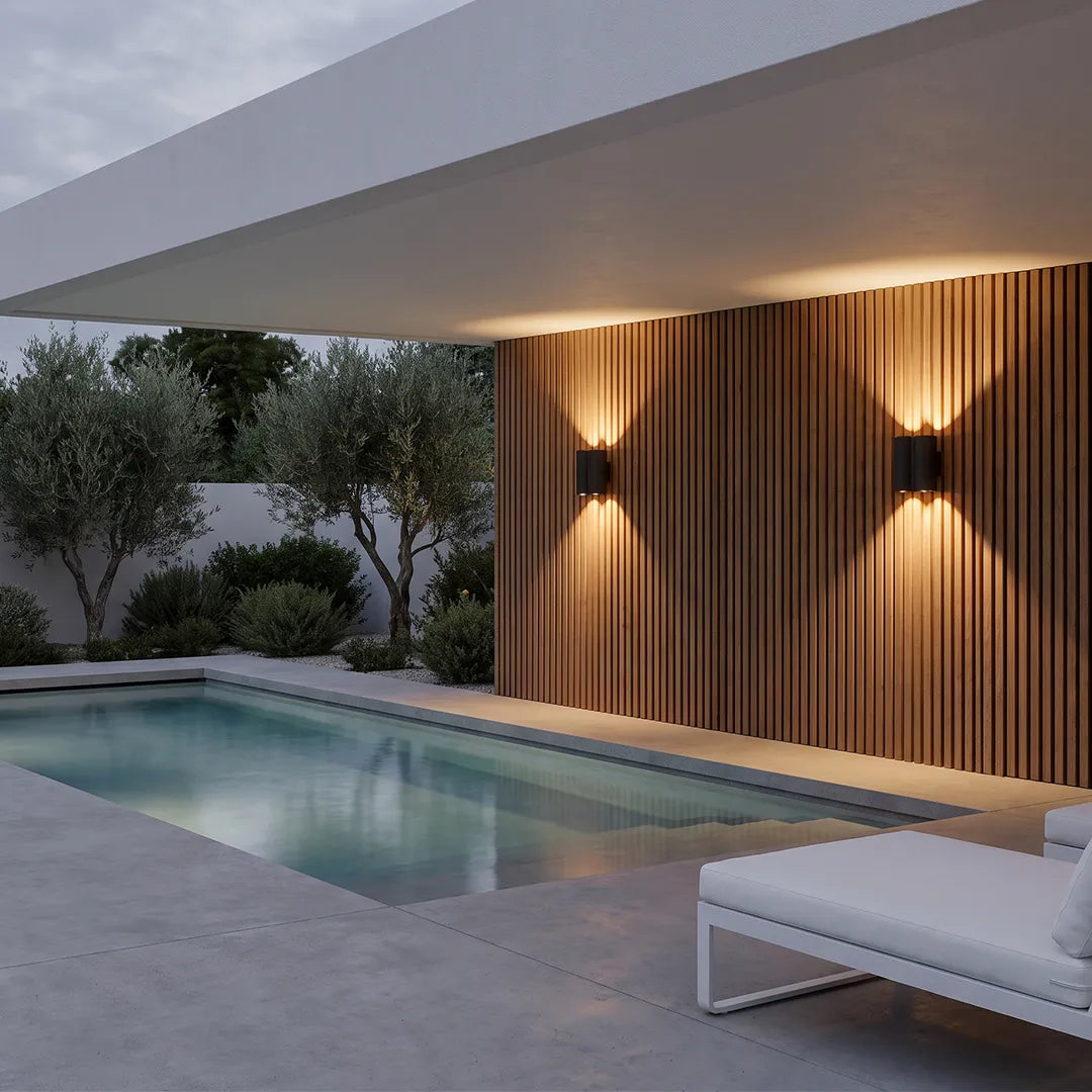 Up and down Outdoor Wall Lights Modern Wave-Shaped LED Light