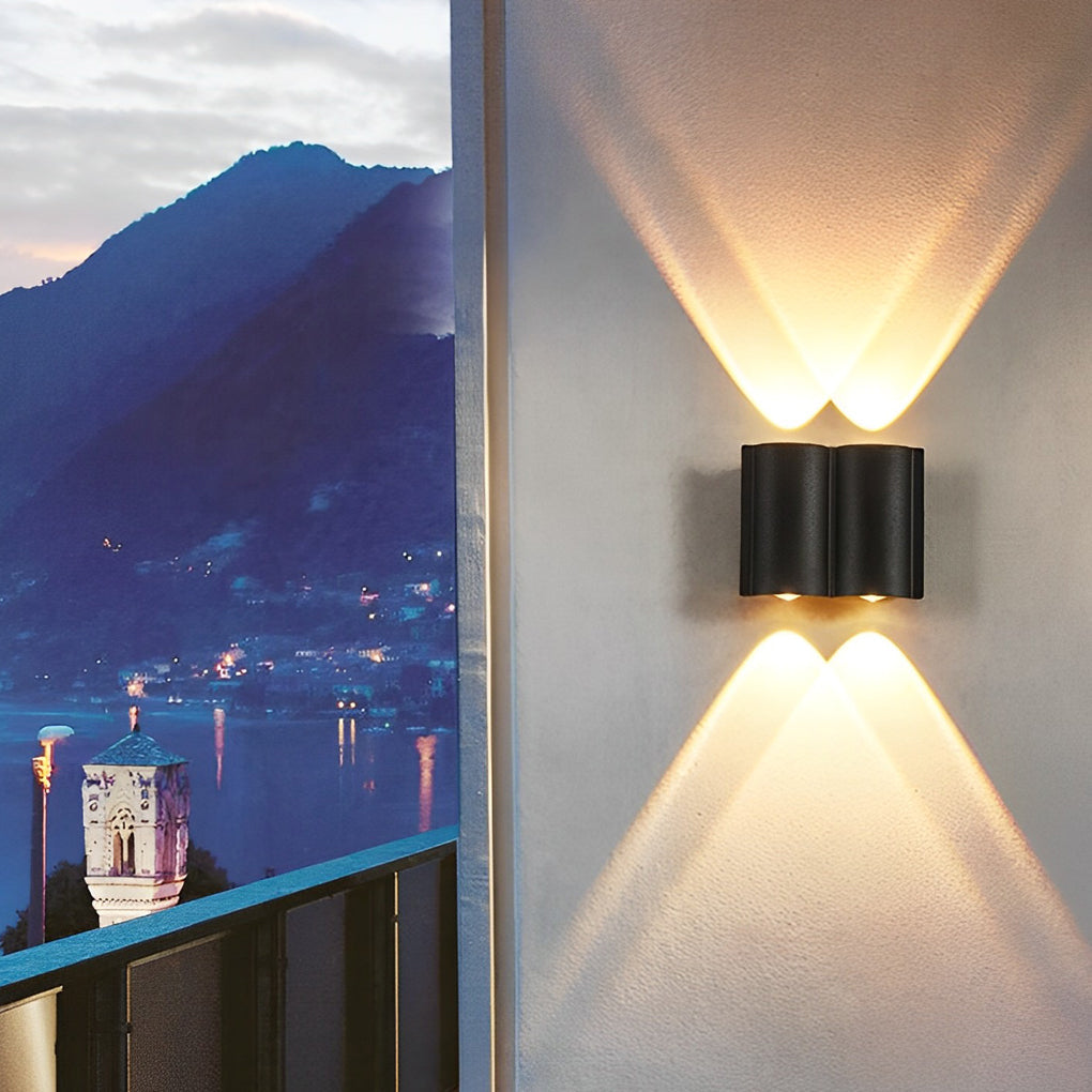 Up and down Outdoor Wall Lights Modern Wave-Shaped LED Light