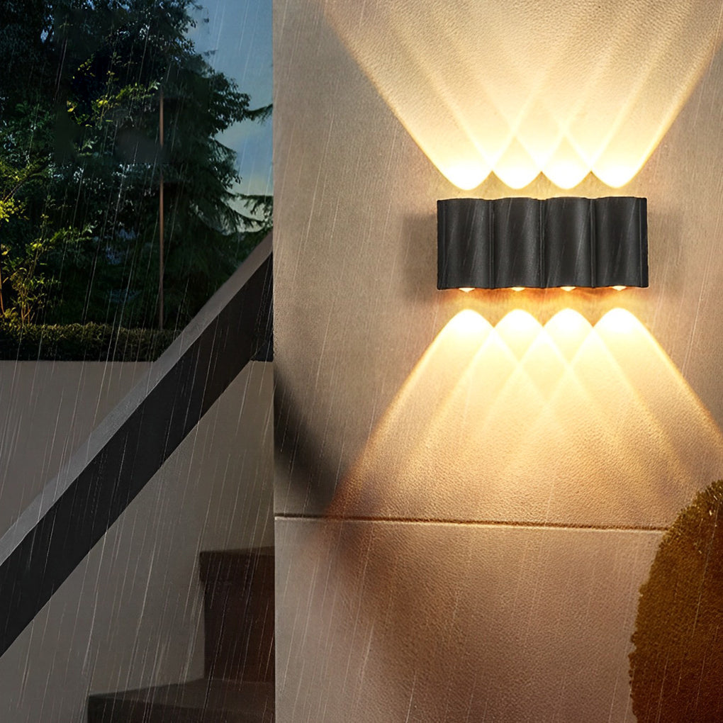Up and down Outdoor Wall Lights Modern Wave-Shaped LED Light