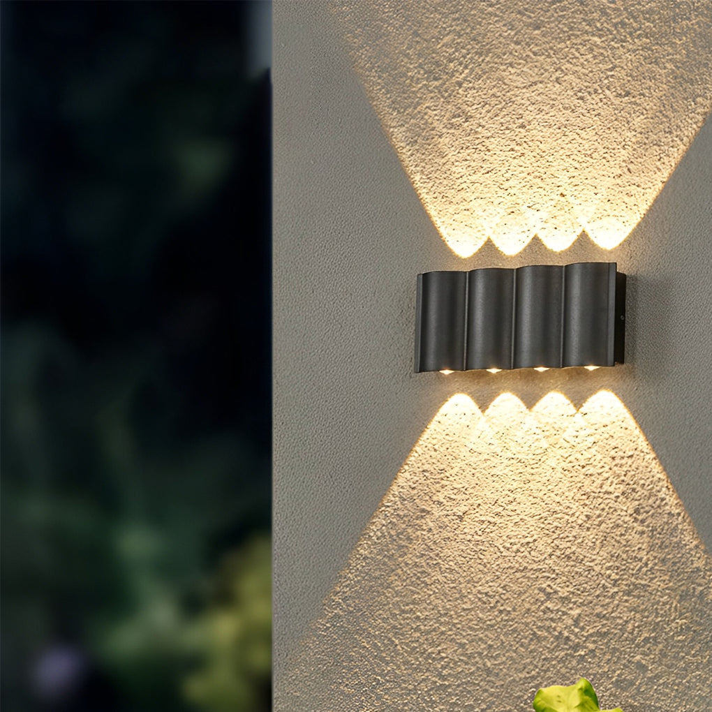 Up and down Outdoor Wall Lights Modern Wave-Shaped LED Light