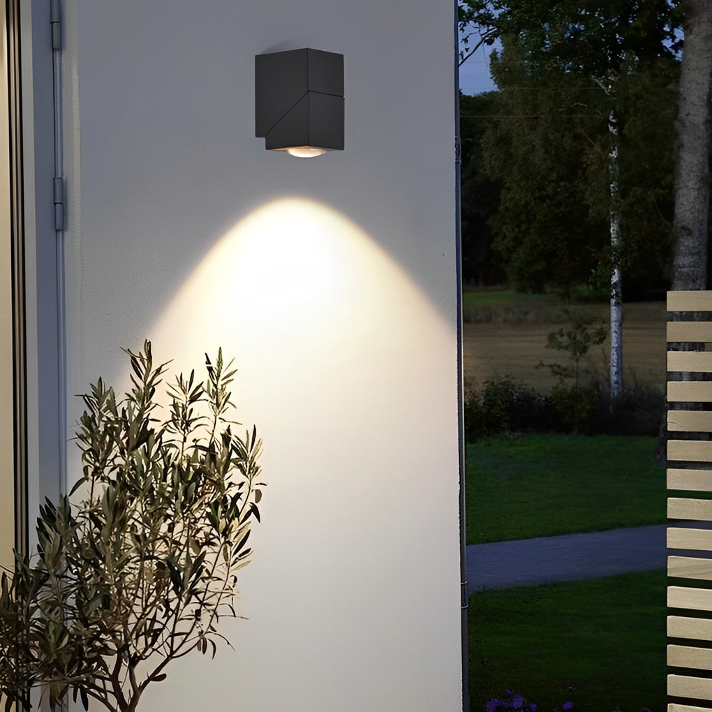 Up Down Sconce Outdoor Adjustable Waterproof Black Lamp