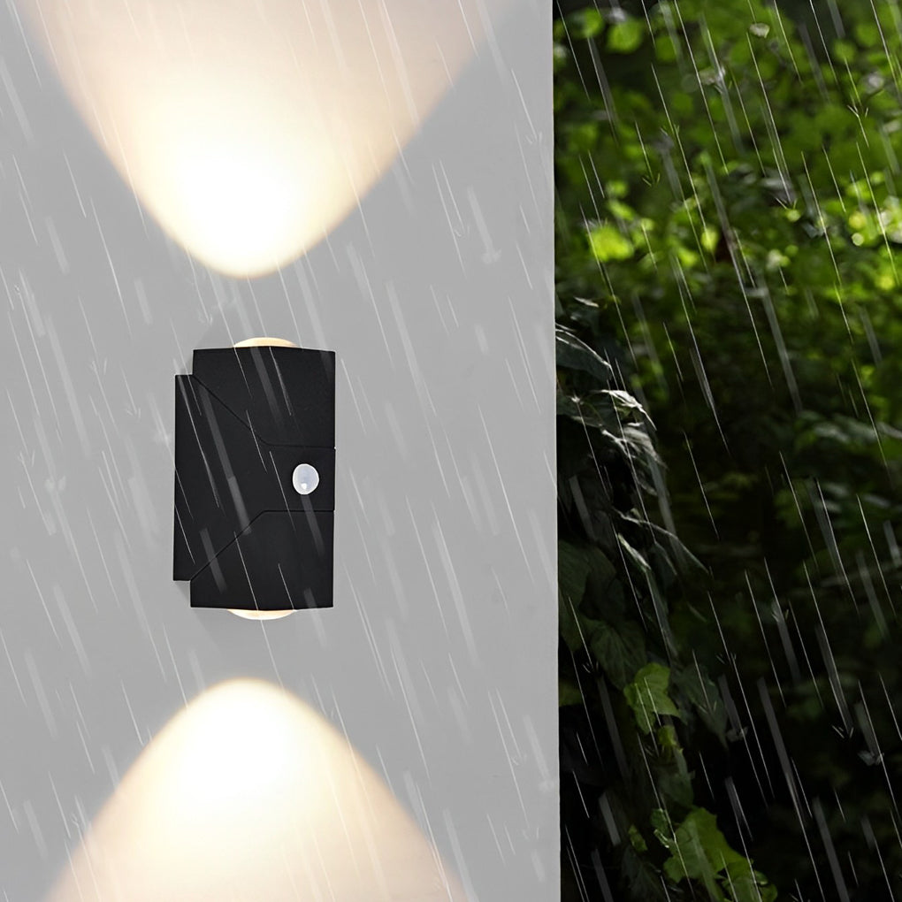 Up Down Sconce Outdoor Adjustable Waterproof Black Lamp
