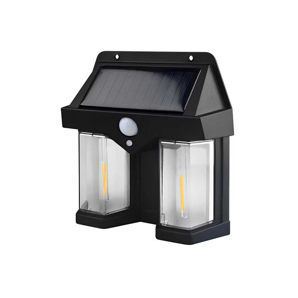 Wall Mount Solar Lantern Tungsten Bulb Motion Sensor Light