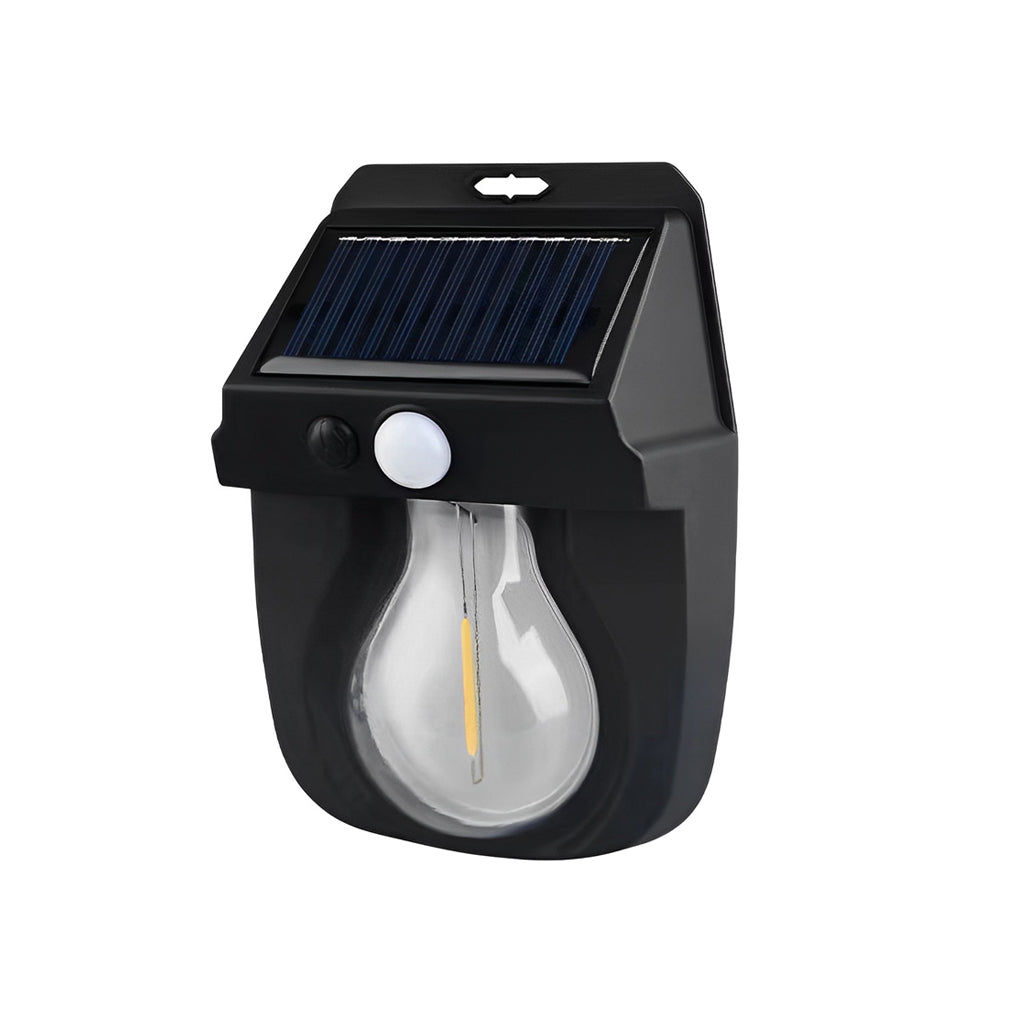 Wall Mount Solar Lantern Tungsten Bulb Motion Sensor Light