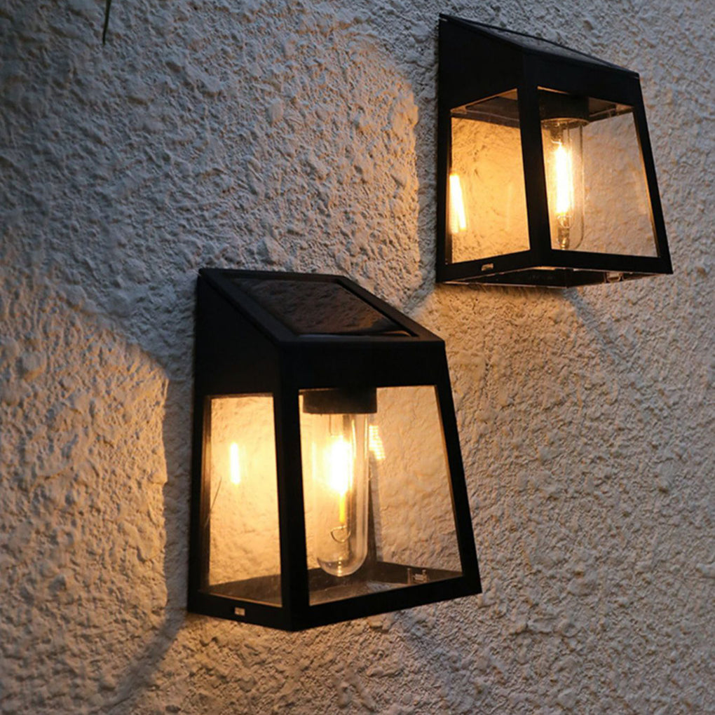 Wall Mount Solar Lantern Tungsten Bulb Motion Sensor Light