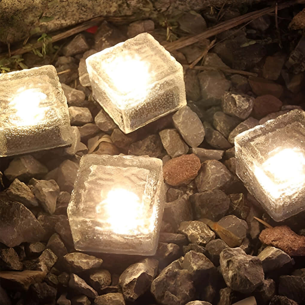 Outdoor Ice Cube Lights Modern Intelligent Solar Step Light