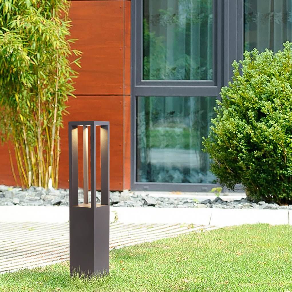 LED Bollard Path Lights Modern Black Landscape Light